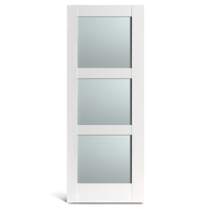 ประตูฝรั่งเศสกระจก PVC 3 lite