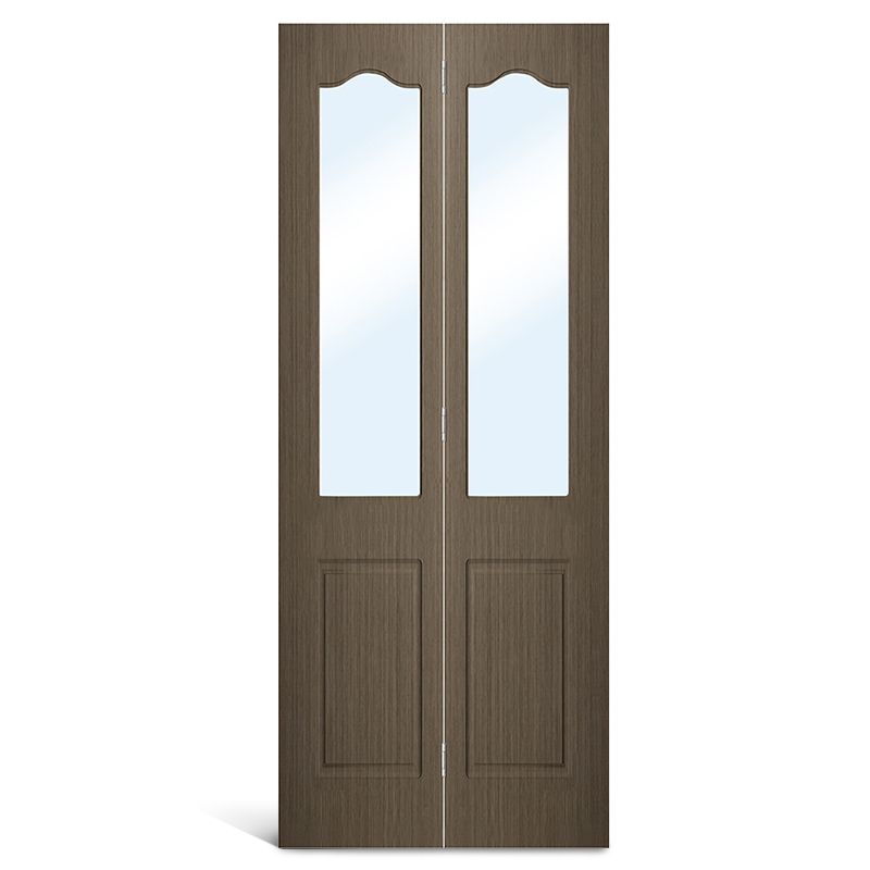 4 แผงประตูกระจกโค้งด้านบน PVC Bifold