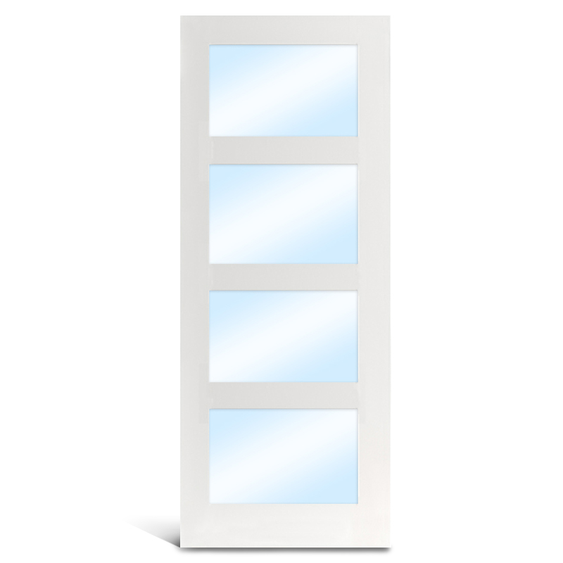 4 Lite MDF Primed Glass ประตูฝรั่งเศส