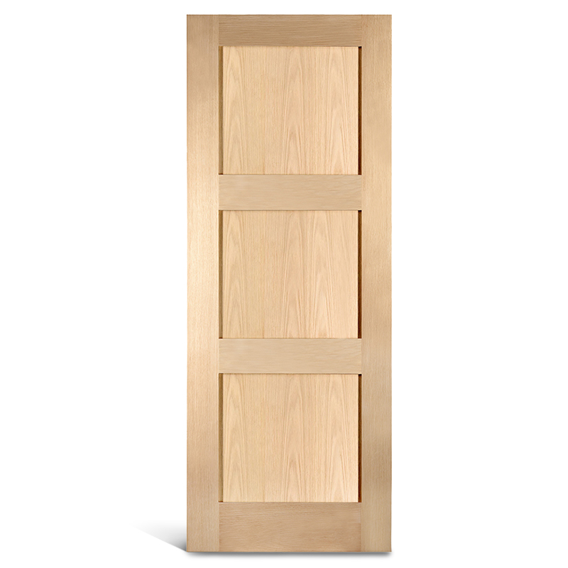 บานตู้ไม้โอ๊ค 3 บานแบน