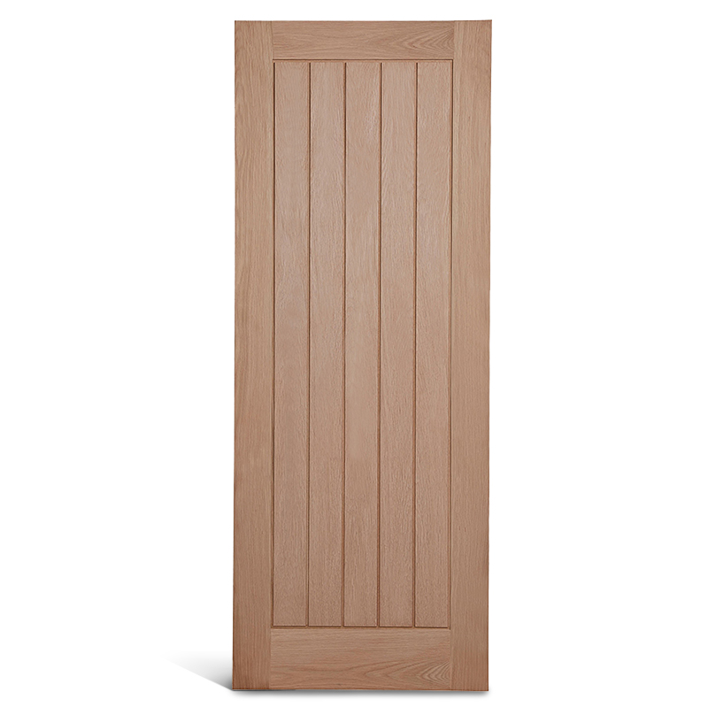 ประตูไม้โอ๊คแนวตั้งกระท่อม