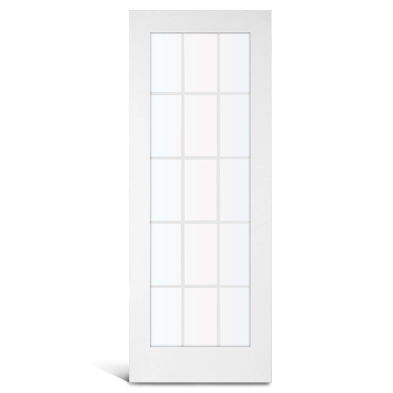 15 Lite MDF Primed Glass ประตูฝรั่งเศส