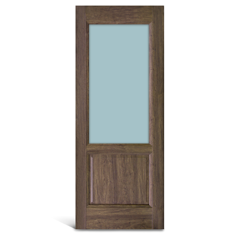 ประตูบานกระจก PVC 2 แผง