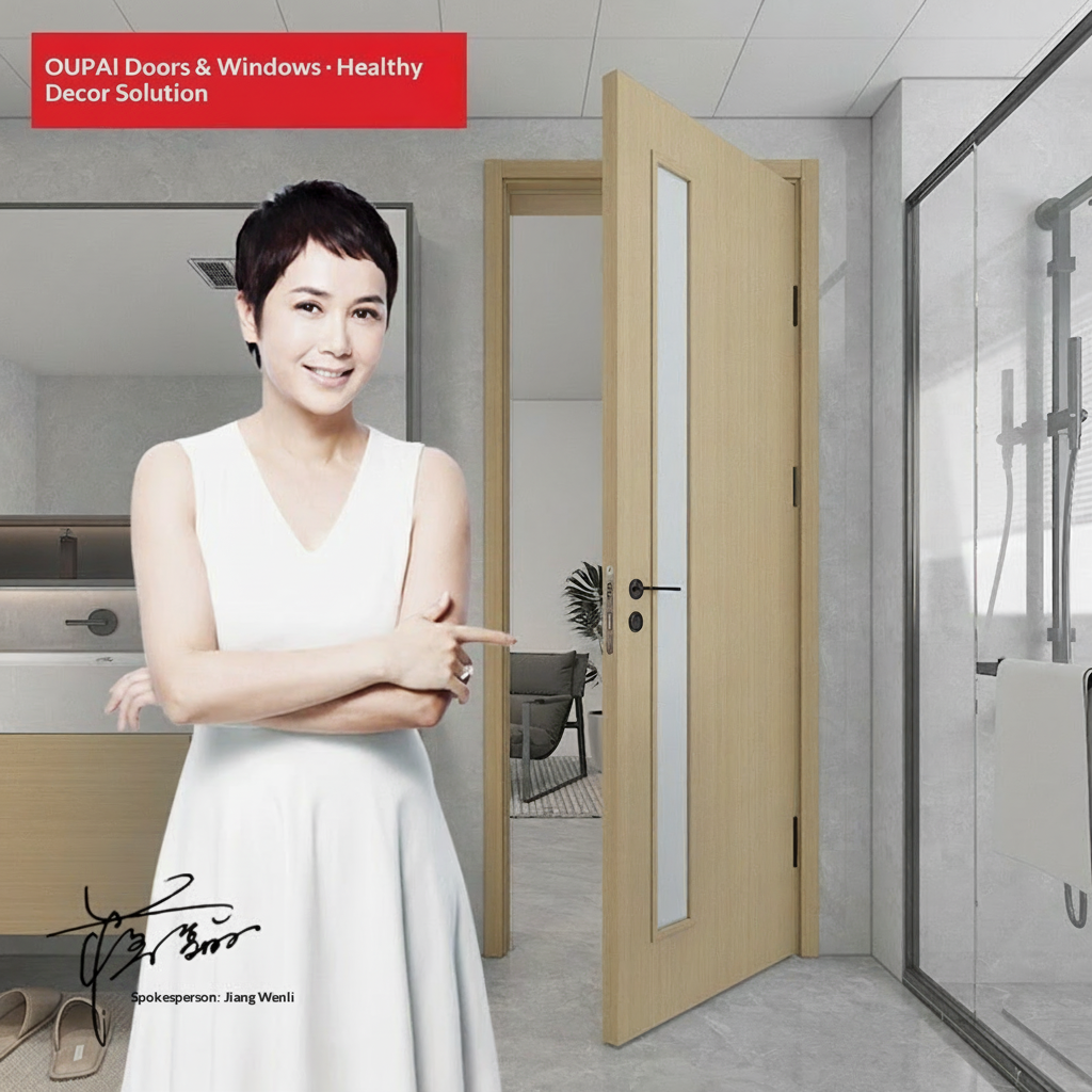 ประตู MDF ไม้ PVC Oupai ใบรับรอง CE Saso GOST-R