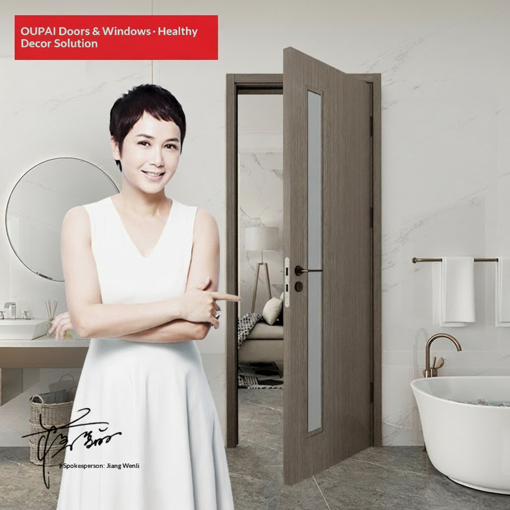 ประตู MDF ไม้ PVC Oupai ใบรับรอง CE Saso GOST-R