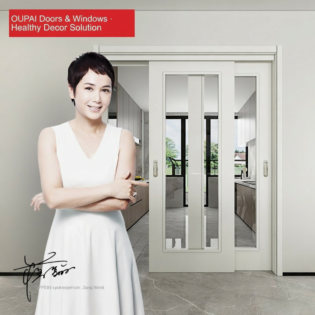 ประตู MDF ไม้ PVC Oupai ใบรับรอง CE Saso GOST-R