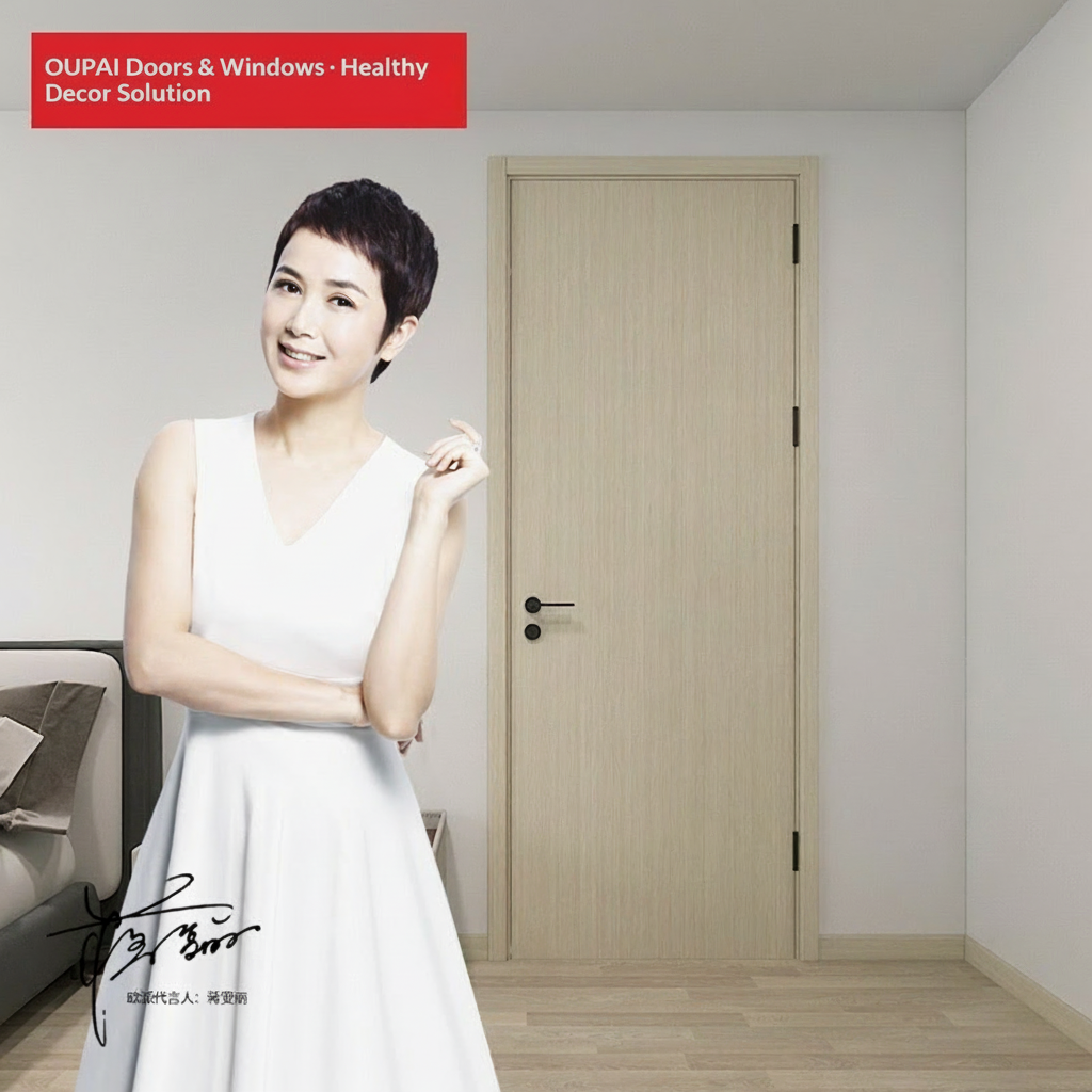 ประตู MDF ไม้ PVC Oupai ใบรับรอง CE Saso GOST-R