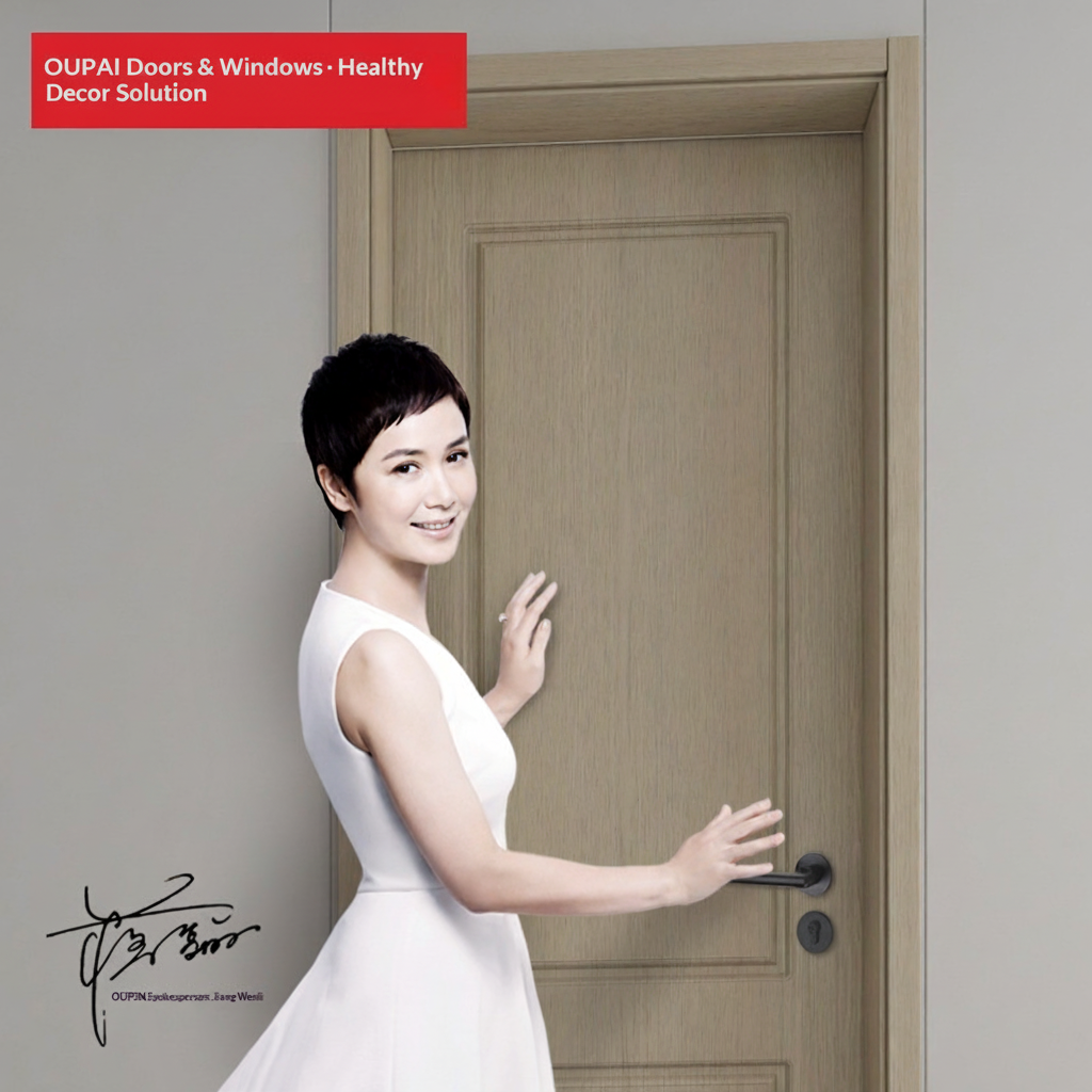 ประตู MDF ไม้ PVC Oupai ใบรับรอง CE Saso GOST-R